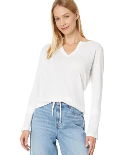 Michael Stars Shirts & Tops|Shirts & Tops<Hailie Rib Mixed Tee White