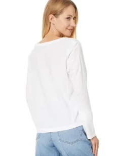 Michael Stars Shirts & Tops|Shirts & Tops<Hailie Rib Mixed Tee White