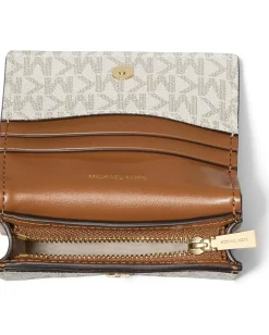 MICHAEL Michael Kors Wallets & Accessories<Hamilton Moderne Small Compact Wallet Vanilla/Acorn