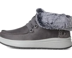 BOBS from SKECHERS Hands Free Slip-ins Skip Cute Wave - Fur Fancies Charcoal Clearance