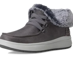 BOBS from SKECHERS Hands Free Slip-ins Skip Cute Wave - Fur Fancies Charcoal Clearance