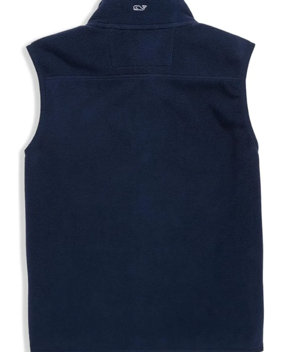 Vineyard Vines Kids Clothing<Harbor Fleece Zip-Up Vest (Little Kid/Big Kid) Nautical Navy