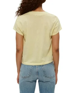 Michael Stars Shirts & Tops|Shirts & Tops<Harlan Cropped V-Neck Tee Lemonade