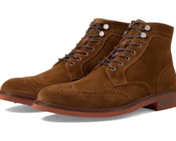 Johnston & Murphy Collection Hartley Wingtip Boot Snuff Italian Suede Hot