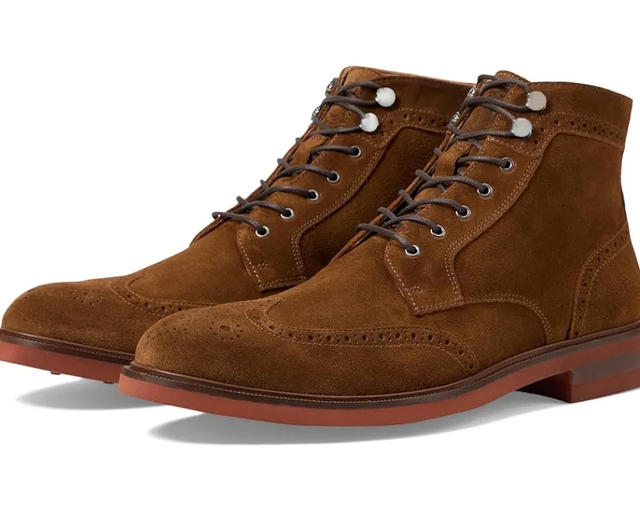 Johnston & Murphy Collection Hartley Wingtip Boot Snuff Italian Suede Hot