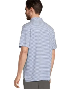 Vineyard Vines Heathered Winstead Sankaty Polo White Cap/Yatch Blue/Americana New