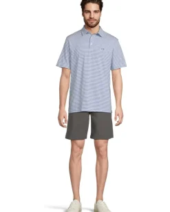 Vineyard Vines Heathered Winstead Sankaty Polo White Cap/Yatch Blue/Americana New