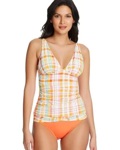 Bleu Rod Beattie Swimwear|Swimsuits & Cover-Ups<Hip To Be Square Over-the-Shoulder Tankini Multi