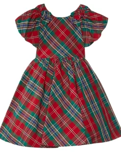 Clothing|Janie and Jack Holiday Plaid Dress (Toddler/Little Kids/Big Kids) Red