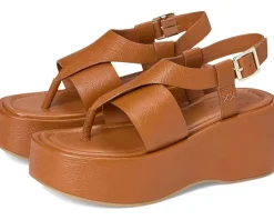 Free People Holt Flatform Sandals Cognac Outlet