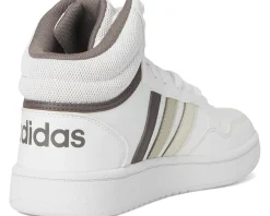 adidas Kids Hoops Mid Shoes (Little Kid) White/Orbit Grey/Putty Grey Best