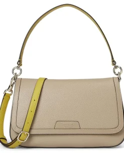 Women Kate Spade New York Hudson Colorblocked Pebbled Leather Flap Shoulder Bag