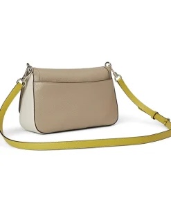 Women Kate Spade New York Hudson Colorblocked Pebbled Leather Flap Shoulder Bag