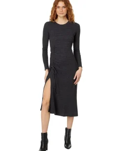 Michael Stars Ilia Ruched Tie Maxi Charcoal Online