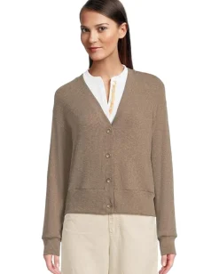 Michael Stars Ilsa V-Neck Cardigan Cobblestone Discount