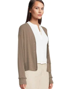 Michael Stars Ilsa V-Neck Cardigan Cobblestone Discount