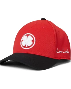 Accessories|Accessories|Black Clover Inner Luck 1 Adjustable Hat Red/Black Hat/3d White Clover