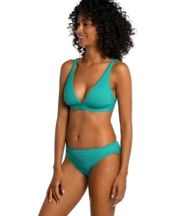 La Blanca Island Goddess Clean Tall Triangle Top Emerald New