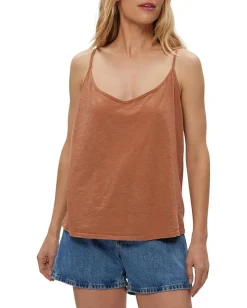 Michael Stars Jaden V-Neck Tank Terra Sale