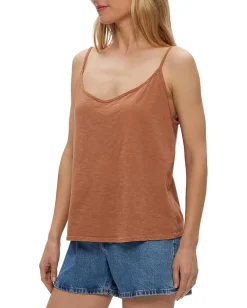 Michael Stars Jaden V-Neck Tank Terra Sale