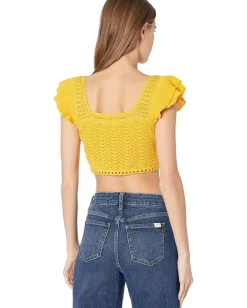 BCBGMAXAZRIA Sweaters<Jersey Stitch Sweater Top Honey Gold