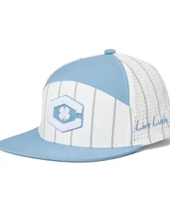 Black Clover Jordan Adjustable Hat White/Carolina Blue Hat/Laser Cut Perforation Online