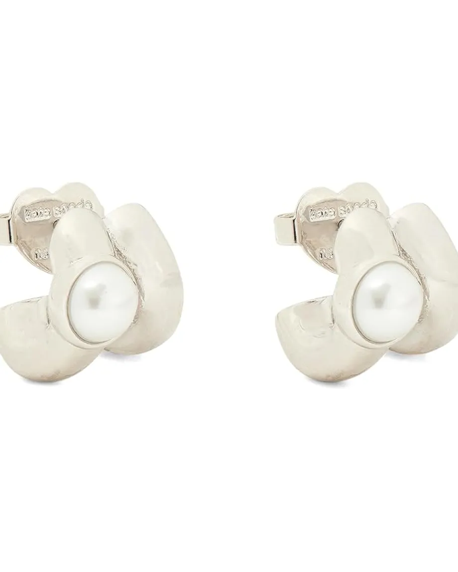 Kate Spade New York Keep Sparkling Round Huggies Clear/Silver Outlet