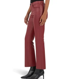 KUT from the Kloth Jeans<Kelsey High Rise Ankle Flare With Raw Hem Red