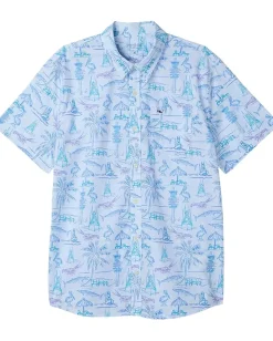 Kids/BOY Vineyard Vines Kids Key West Scene Short Sleeve Shirt (Little Kid/Big Kid)