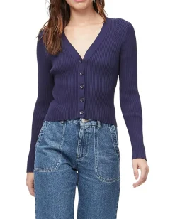 Michael Stars Sweaters<Khalia Cropped Cardigan Admiral