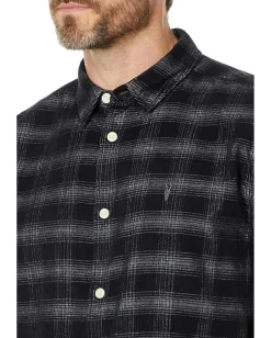AllSaints Kink Long Sleeve Shirt Navy Blue Discount