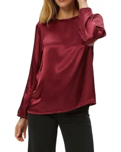 Women Michael Stars Lali Crew Neck Blouse