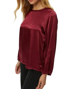 Women Michael Stars Lali Crew Neck Blouse
