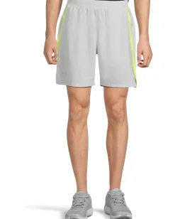 Under Armour Launch Run 7" Shorts Halo Gray/High-Vis Yellow/Reflective Hot