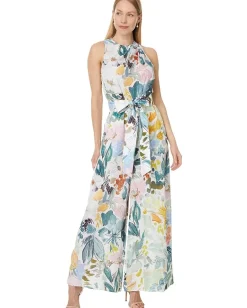 Dresses|Dresses|Ted Baker Laylas Printed Halterneck Jumpsuit Ivory