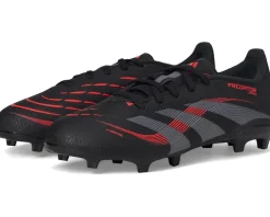 adidas Kids League Predator Firm Ground/Multi Ground Soccer Cleats (Little Kid/Big Kid) Black/Grey/Lucid Red Outlet