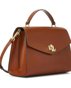 Lauren Ralph Lauren Handbags|Satchels<Leather Medium Farrah Satchel Lauren Tan