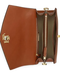 Lauren Ralph Lauren Handbags|Satchels<Leather Medium Farrah Satchel Lauren Tan