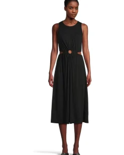 Michael Stars Dresses|Dresses<Leni Cut Out Midi Dress Black