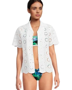Beach Riot Swimwear|Swimsuits & Cover-Ups<Lexie Top White Magnolia Eyelet