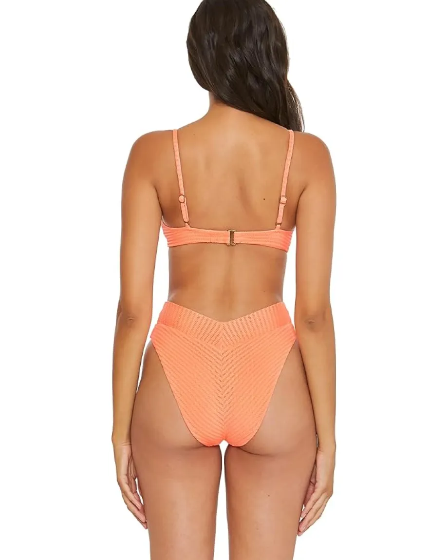 BECCA Line in The Sand Giselle Rib Textured Underwire Bra Nectar Sale