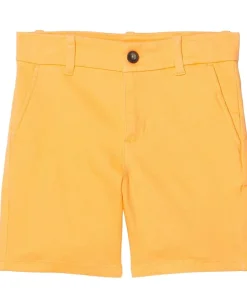 Janie and Jack Linen Flat Front Shorts (Toddler/Little Kids/Big Kids) Orange Hot