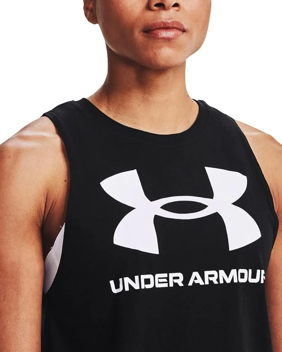 Under Armour Shirts & Tops|Shirts & Tops<Live Sportstyle Graphic Tank Black/White