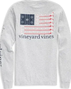 Vineyard Vines Long Sleeve Hockey Flag Pocket Tee