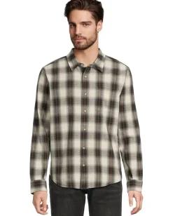 Activewear|Liverpool Los Angeles Long Sleeve Plaid Button Up Shirt Black/Red Multi