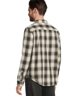 Activewear|Liverpool Los Angeles Long Sleeve Plaid Button Up Shirt Black/Red Multi