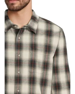 Activewear|Liverpool Los Angeles Long Sleeve Plaid Button Up Shirt Black/Red Multi