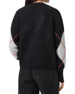 AllSaints Sweaters<Lou Argyle Jumper Black