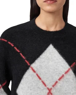 AllSaints Sweaters<Lou Argyle Jumper Black