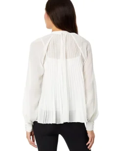 Shirts & Tops|Shirts & Tops|Ted Baker Macenzi Embellished Pleated Neck Top Ivory